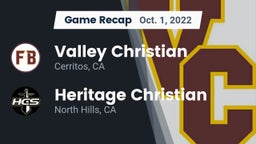 Recap: Valley Christian  vs. Heritage Christian   2022