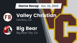 Recap: Valley Christian  vs. Big Bear  2022