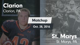 Matchup: Clarion vs. St. Marys  2016