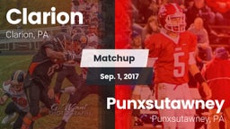 Matchup: Clarion vs. Punxsutawney  2017