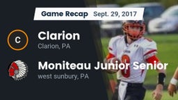 Recap: Clarion  vs. Moniteau Junior Senior  2017