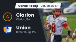 Recap: Clarion  vs. Union  2017