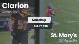 Matchup: Clarion vs. St. Mary's  2017