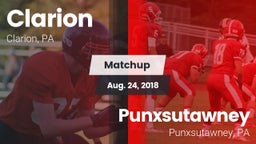 Matchup: Clarion vs. Punxsutawney  2018