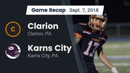 Recap: Clarion  vs. Karns City  2018