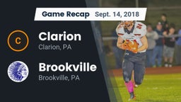 Recap: Clarion  vs. Brookville  2018