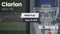 Matchup: Clarion vs. St. Mary's  2018