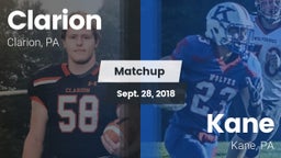 Matchup: Clarion vs. Kane  2018
