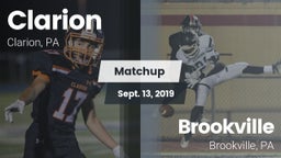 Matchup: Clarion vs. Brookville  2019