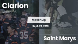 Matchup: Clarion vs. Saint Marys 2019