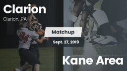 Matchup: Clarion vs. Kane Area 2019