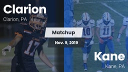 Matchup: Clarion vs. Kane  2019