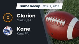 Recap: Clarion  vs. Kane  2019