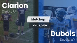 Matchup: Clarion vs. Dubois  2020
