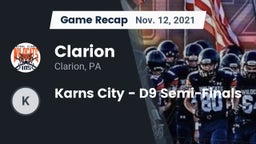 Recap: Clarion  vs. Karns City - D9 Semi-Finals 2021