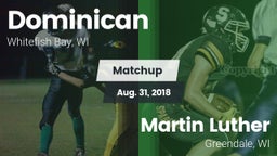 Matchup: Dominican vs. Martin Luther  2018