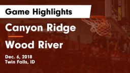 Canyon Ridge  vs Wood River  Game Highlights - Dec. 6, 2018