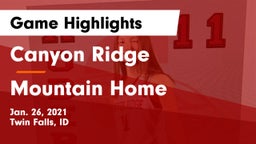 Canyon Ridge  vs Mountain Home  Game Highlights - Jan. 26, 2021
