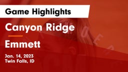 Canyon Ridge  vs Emmett  Game Highlights - Jan. 14, 2023