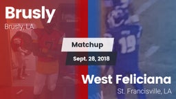 Matchup: Brusly vs. West Feliciana  2018