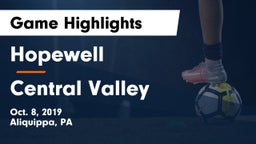 Hopewell  vs Central Valley  Game Highlights - Oct. 8, 2019