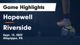 Hopewell  vs Riverside  Game Highlights - Sept. 13, 2022
