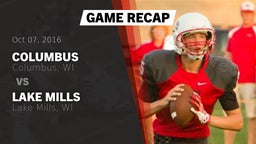 Recap: Columbus  vs. Lake Mills  2016