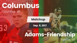 Matchup: Columbus vs. Adams-Friendship  2017