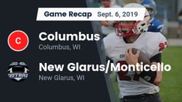 Recap: Columbus  vs. New Glarus/Monticello  2019