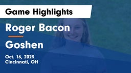 Roger Bacon  vs Goshen  Game Highlights - Oct. 16, 2023