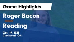 Roger Bacon  vs Reading  Game Highlights - Oct. 19, 2023