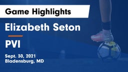 Elizabeth Seton  vs PVI Game Highlights - Sept. 30, 2021