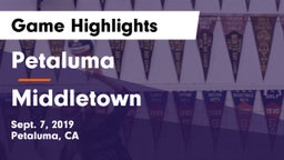 Petaluma  vs Middletown Game Highlights - Sept. 7, 2019