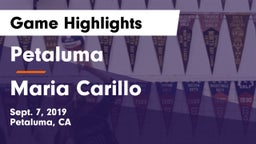 Petaluma  vs Maria Carillo Game Highlights - Sept. 7, 2019