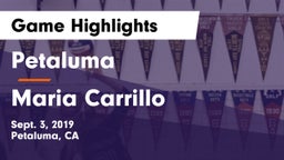 Petaluma  vs Maria Carrillo Game Highlights - Sept. 3, 2019