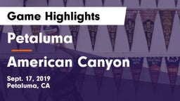 Petaluma  vs American Canyon  Game Highlights - Sept. 17, 2019