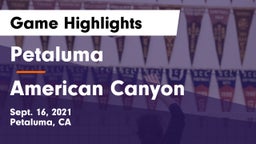 Petaluma  vs American Canyon  Game Highlights - Sept. 16, 2021