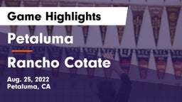 Petaluma  vs Rancho Cotate Game Highlights - Aug. 25, 2022