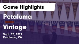 Petaluma  vs Vintage  Game Highlights - Sept. 20, 2022