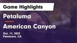 Petaluma  vs American Canyon Game Highlights - Oct. 11, 2022