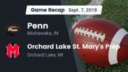 Recap: Penn  vs. Orchard Lake St. Mary's Prep 2018