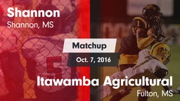 Matchup: Shannon vs. Itawamba Agricultural  2016