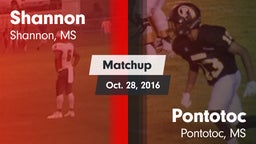 Matchup: Shannon vs. Pontotoc  2016