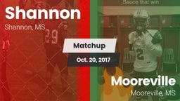 Matchup: Shannon vs. Mooreville  2017