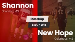 Matchup: Shannon vs. New Hope  2018