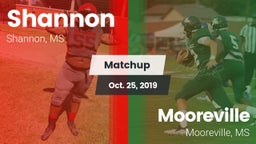 Matchup: Shannon vs. Mooreville  2019