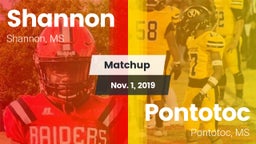 Matchup: Shannon vs. Pontotoc  2019