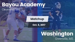 Matchup: Bayou Academy vs. Washington  2017