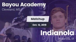 Matchup: Bayou Academy vs. Indianola  2018