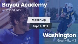 Matchup: Bayou Academy vs. Washington  2019